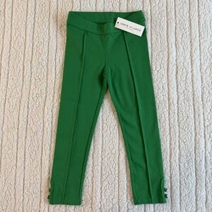 Janie and Jack‎ New Girl Spearmint/Jade Green Button-Cuff Ponte Pants 4